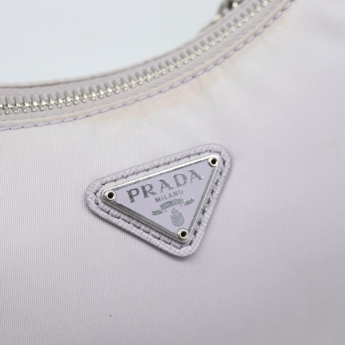 PRADA Shoulder Bag Nylon Purple Silver Auth 184170V