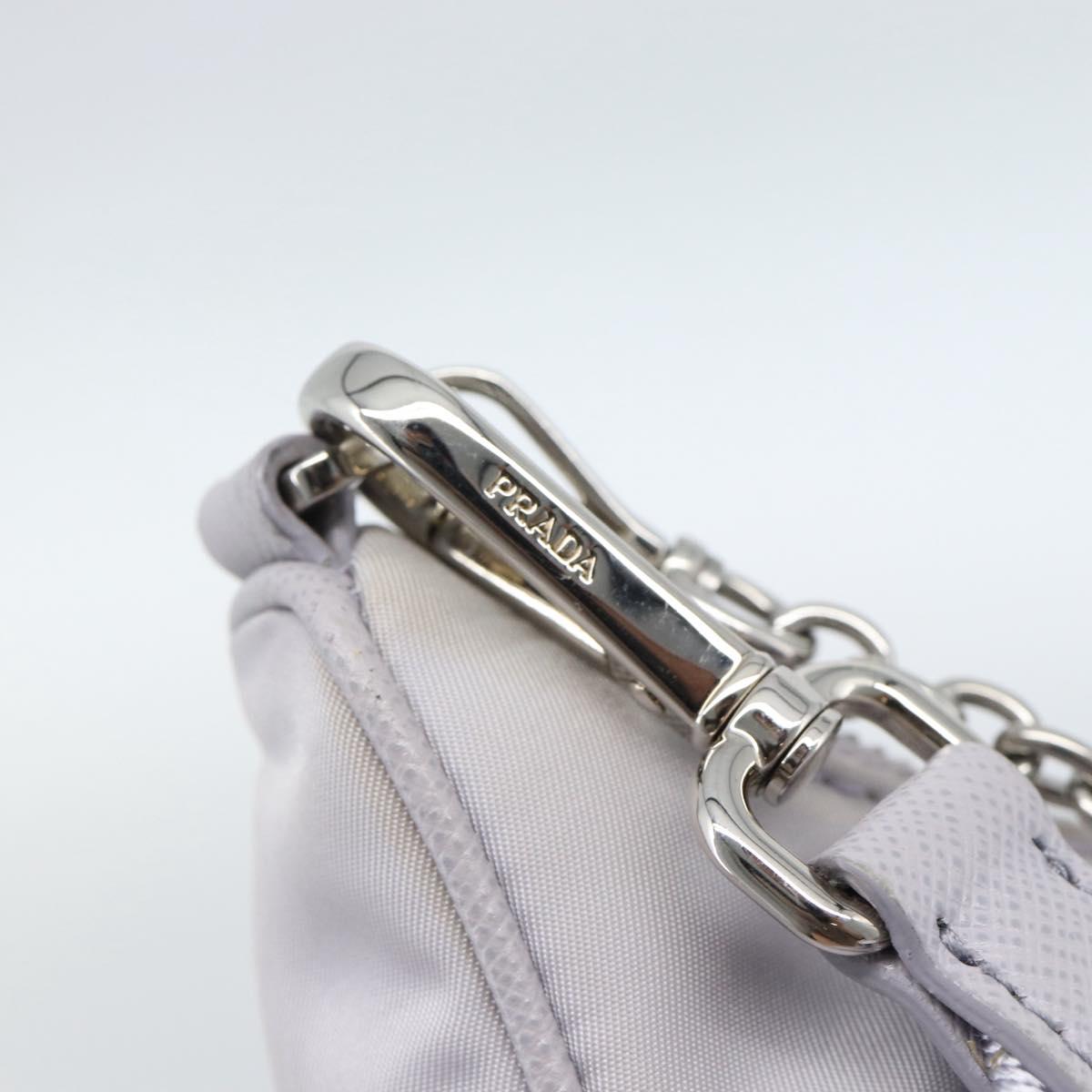 PRADA Shoulder Bag Nylon Purple Silver Auth 184170V