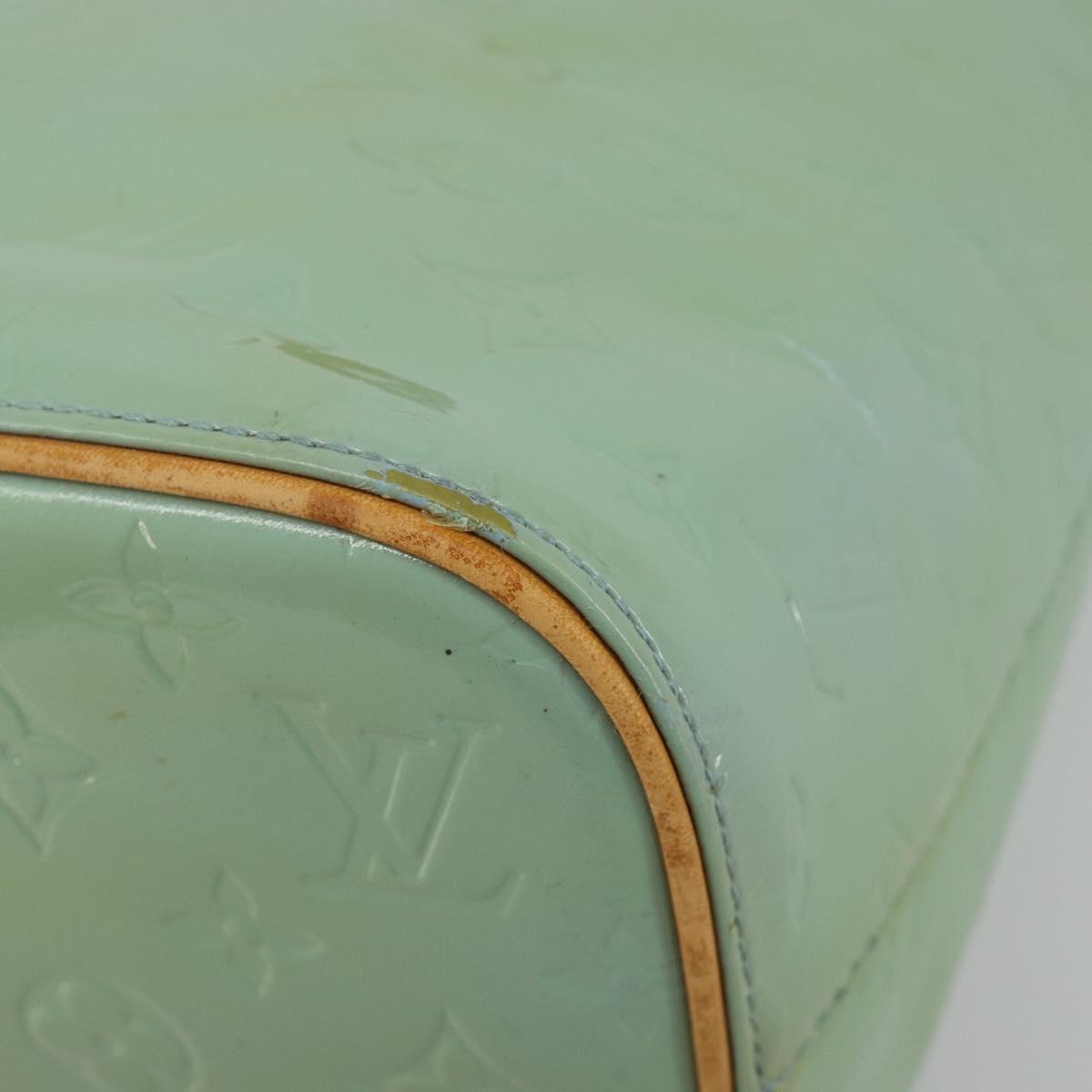 LOUIS VUITTON Monogram Vernis Houston Hand Bag Baby Blue M91005 LV Auth 184172