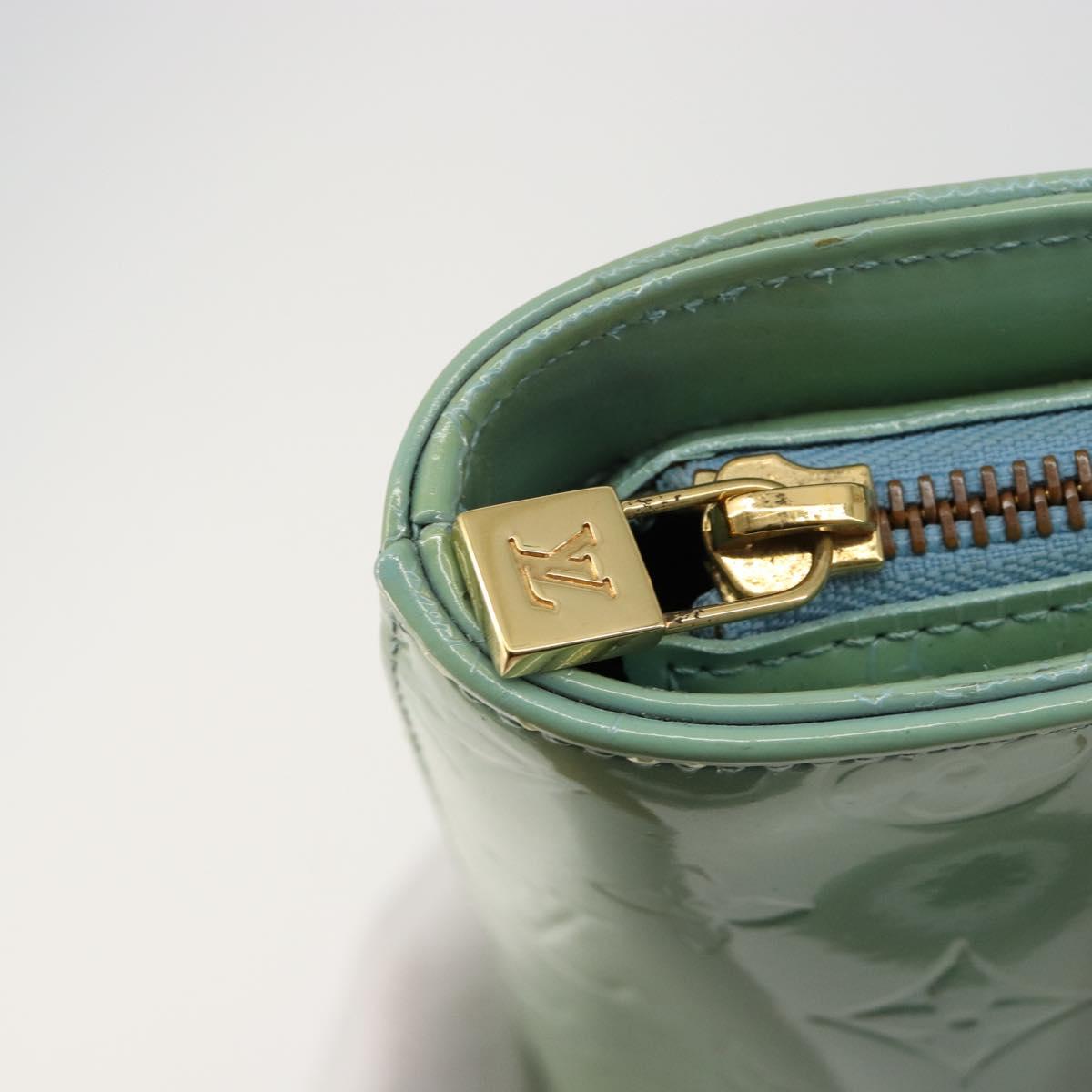 LOUIS VUITTON Monogram Vernis Houston Hand Bag Baby Blue M91005 LV Auth 184172
