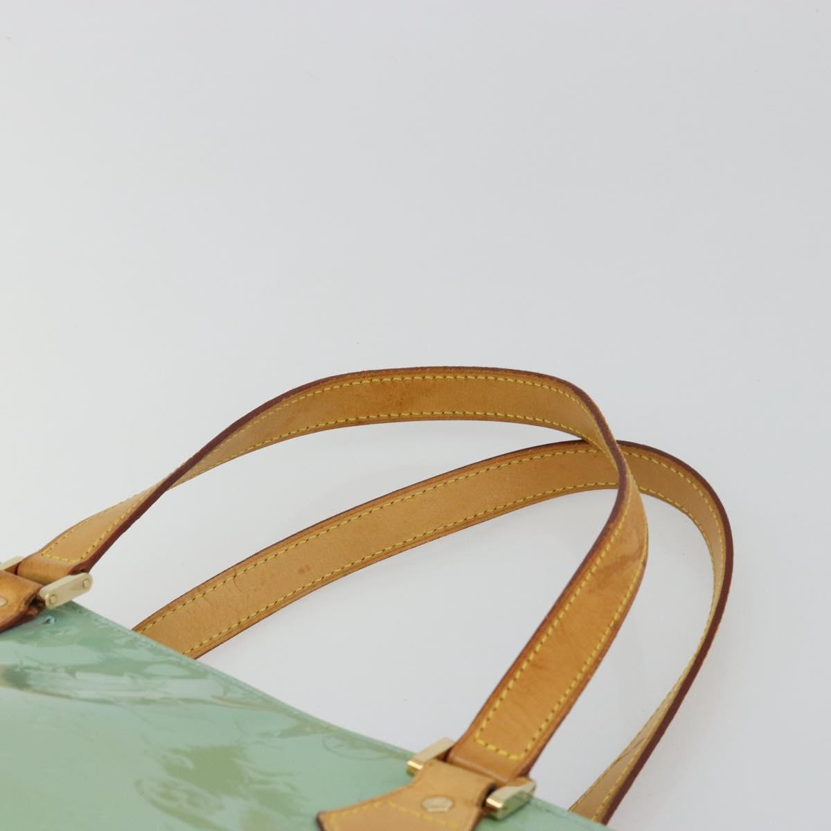 LOUIS VUITTON Monogram Vernis Houston Hand Bag Baby Blue M91005 LV Auth 184172