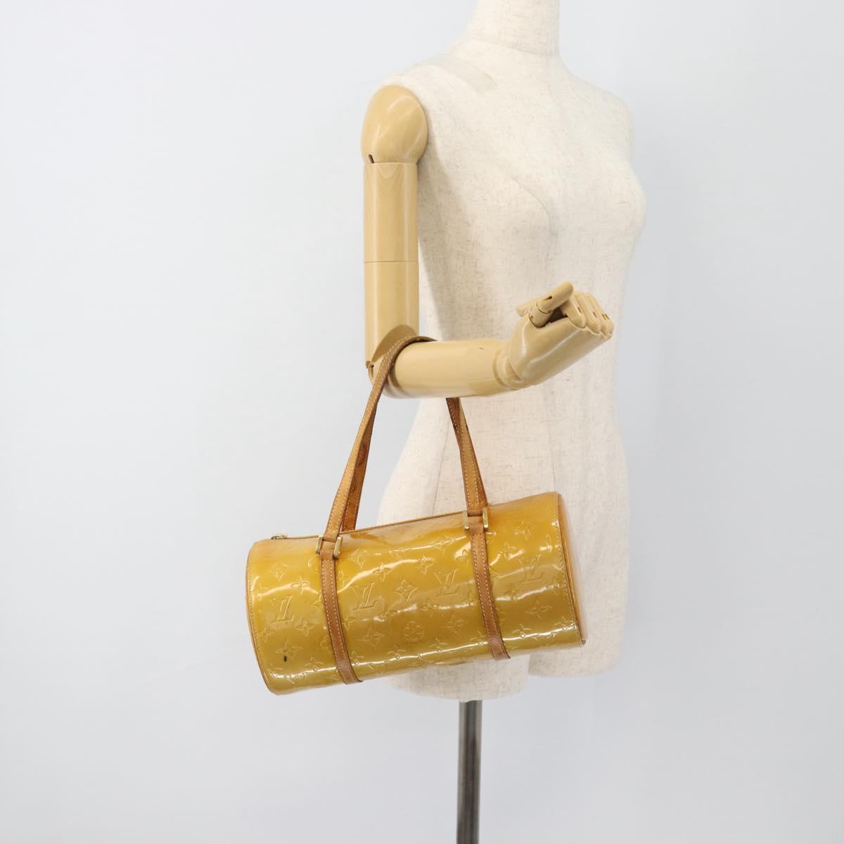 LOUIS VUITTON Monogram Vernis Bedford Hand Bag Beige M91006 LV Auth 184175