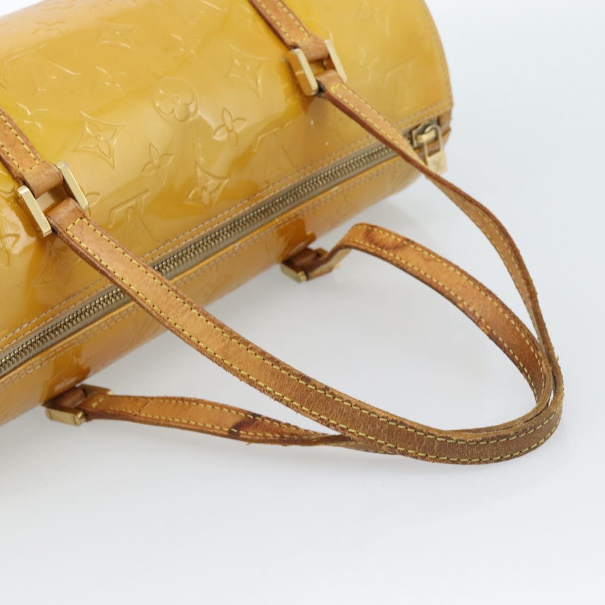 LOUIS VUITTON Monogram Vernis Bedford Hand Bag Beige M91006 LV Auth 184175
