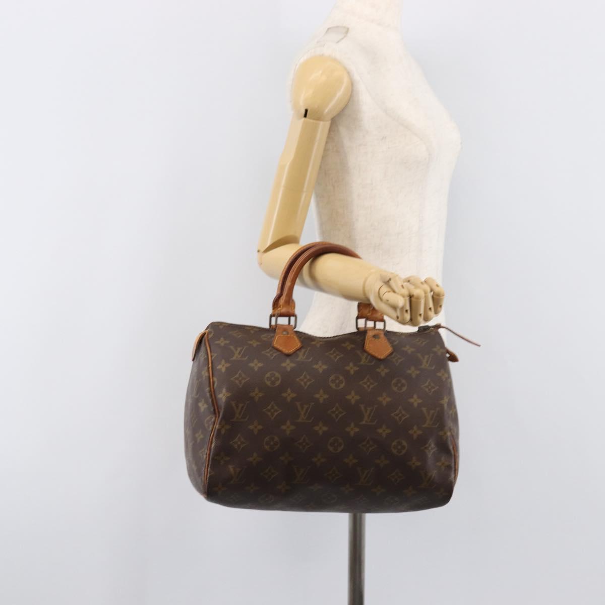 LOUIS VUITTON Monogram Speedy 30 Hand Bag M41526 LV Auth 184184