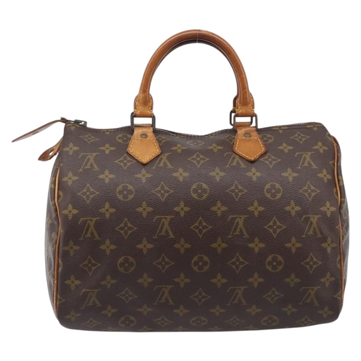 LOUIS VUITTON Monogram Speedy 30 Hand Bag M41526 LV Auth 184184