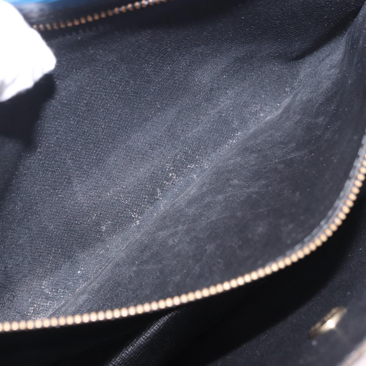 LOUIS VUITTON Epi Montaigne 27 Clutch Bag Blue M52655 LV Auth 184193