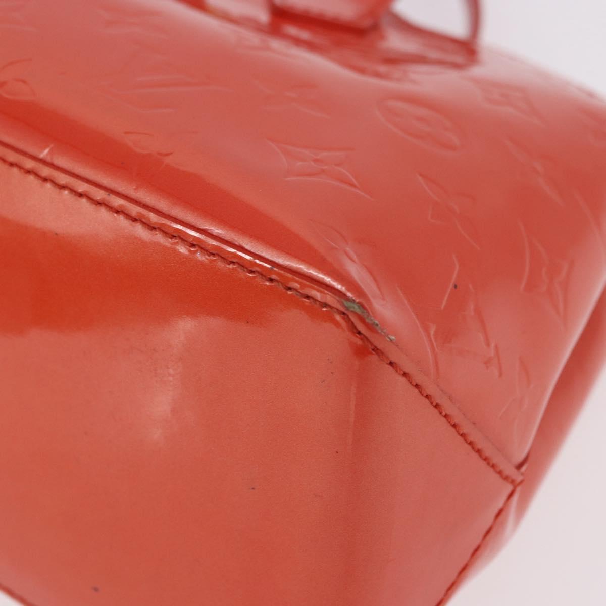 LOUIS VUITTON Monogram Vernis Wilshire PM Bag Orenge Sunset M93644 Auth 184196