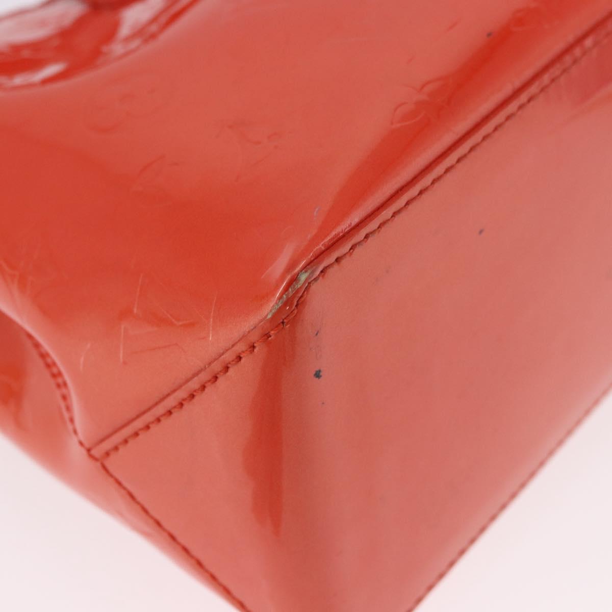 LOUIS VUITTON Monogram Vernis Wilshire PM Bag Orenge Sunset M93644 Auth 184196