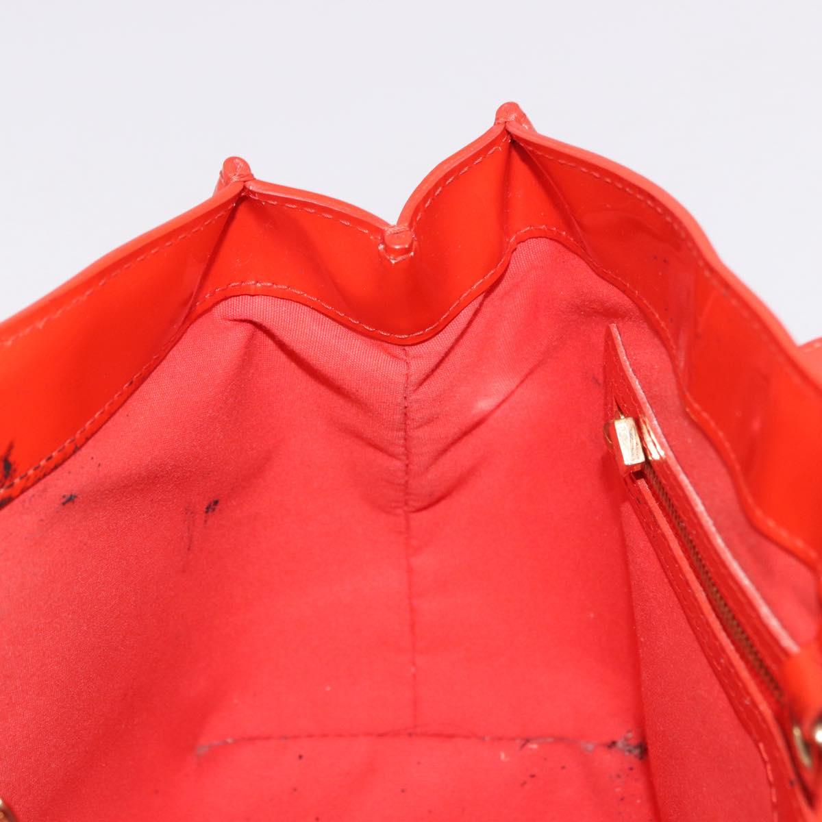 LOUIS VUITTON Monogram Vernis Wilshire PM Bag Orenge Sunset M93644 Auth 184196