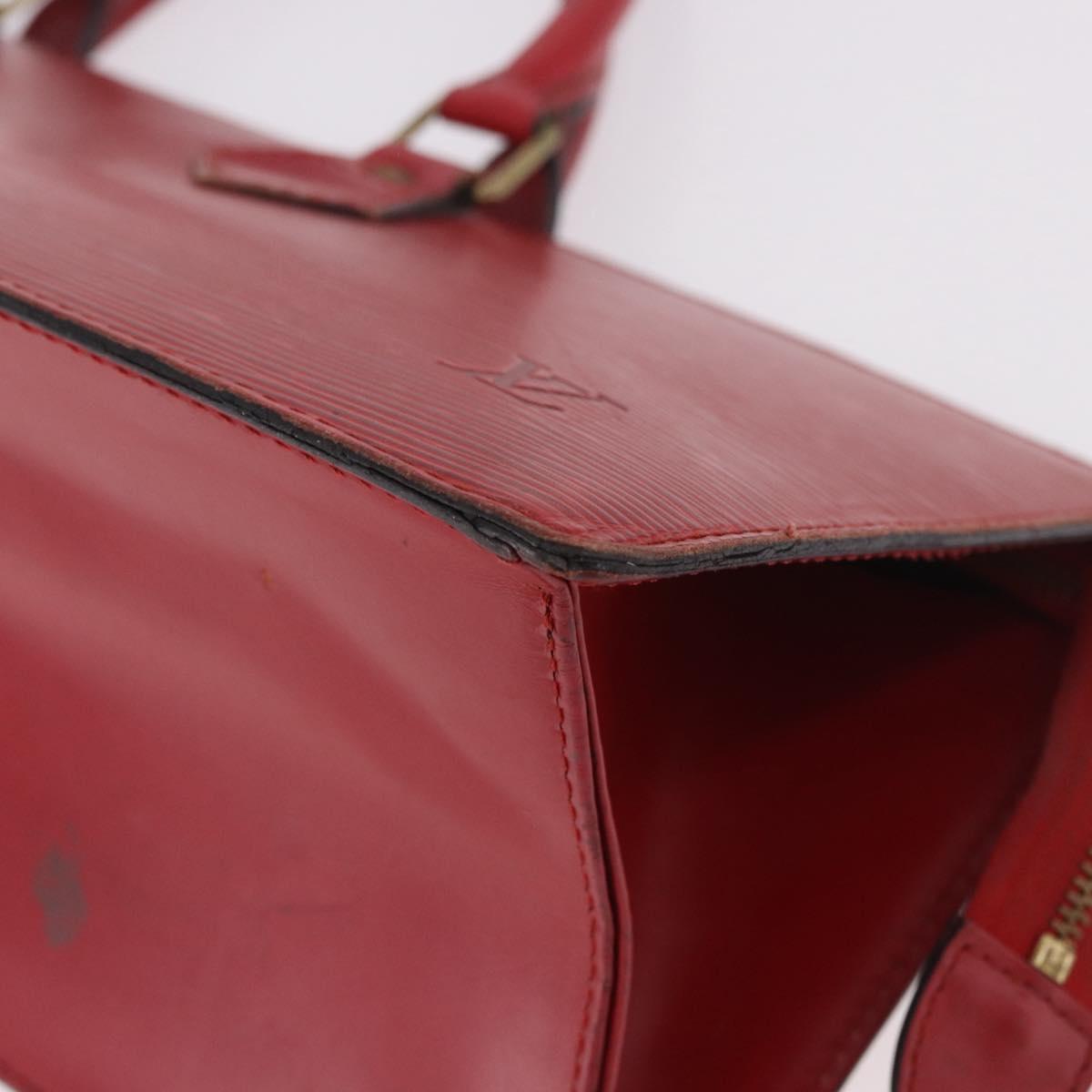 LOUIS VUITTON Epi Sac Triangle Hand Bag Red M52097 LV Auth 184201