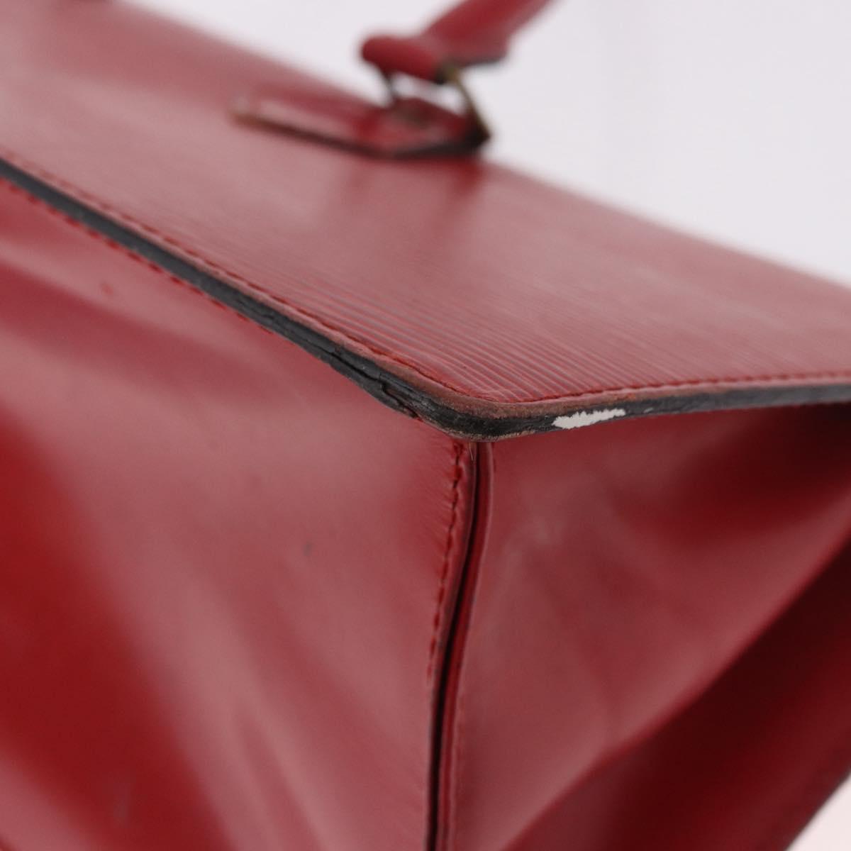 LOUIS VUITTON Epi Sac Triangle Hand Bag Red M52097 LV Auth 184201