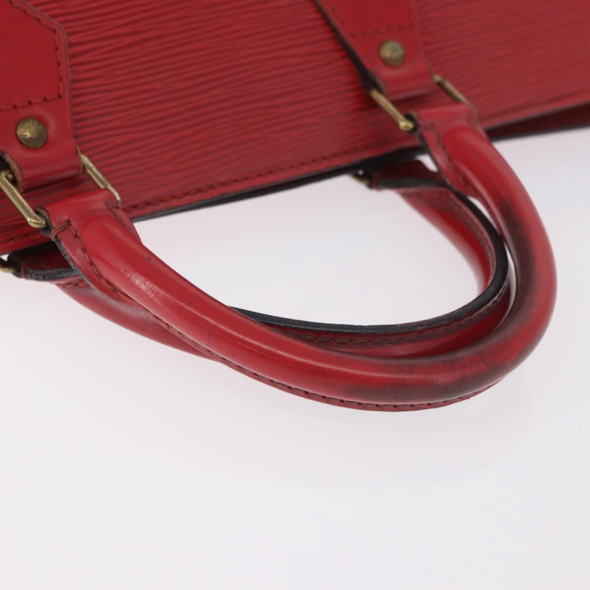 LOUIS VUITTON Epi Sac Triangle Hand Bag Red M52097 LV Auth 184201