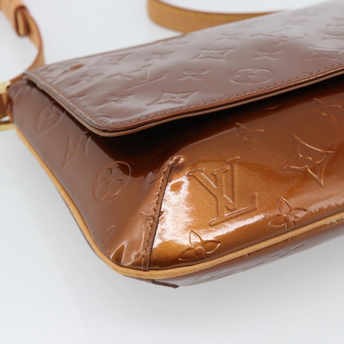 LOUIS VUITTON Monogram Vernis Thompson Street Bag Bronze M91124 LV Auth 184211