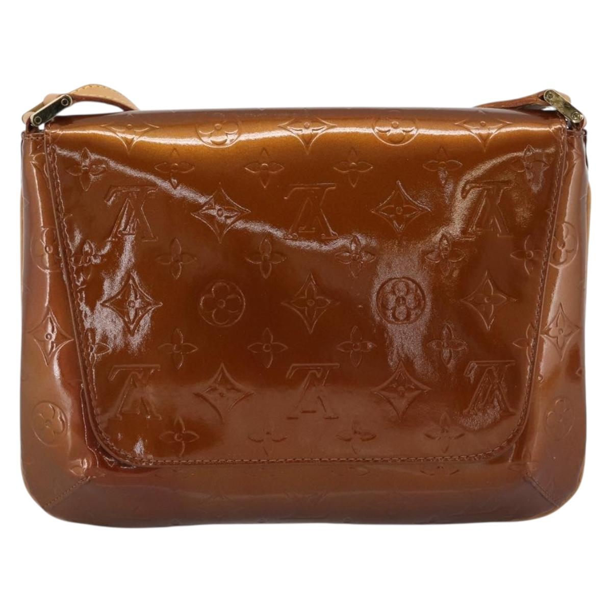 LOUIS VUITTON Monogram Vernis Thompson Street Bag Bronze M91124 LV Auth 184211