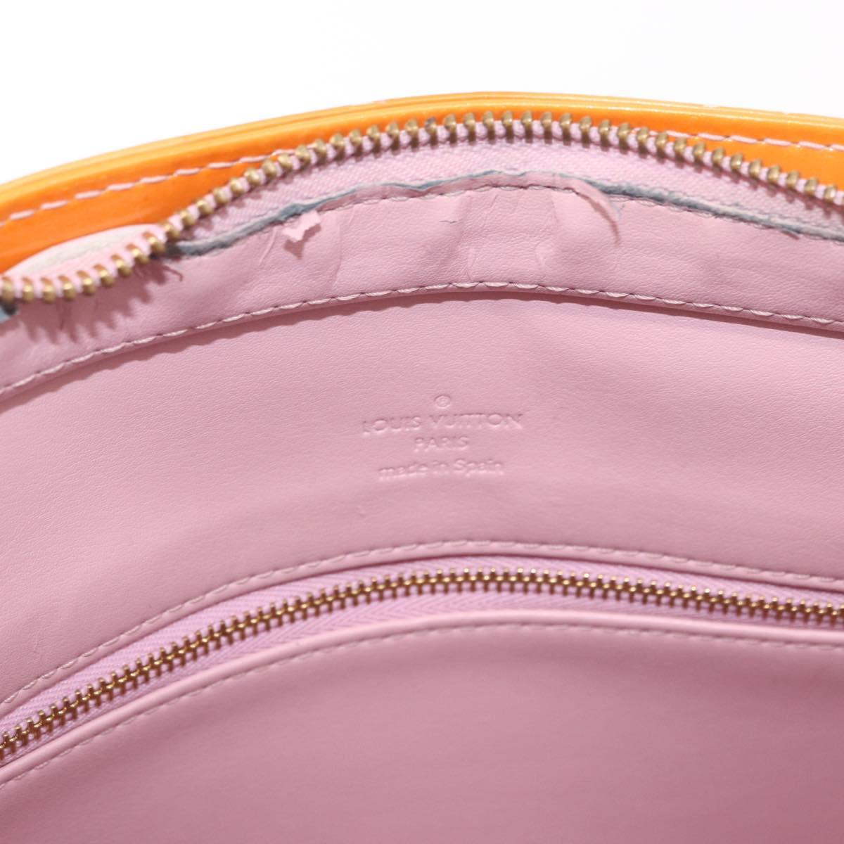 LOUIS VUITTON Monogram Vernis Houston Bag Marshmallow Pink M91302 LV Auth 184212
