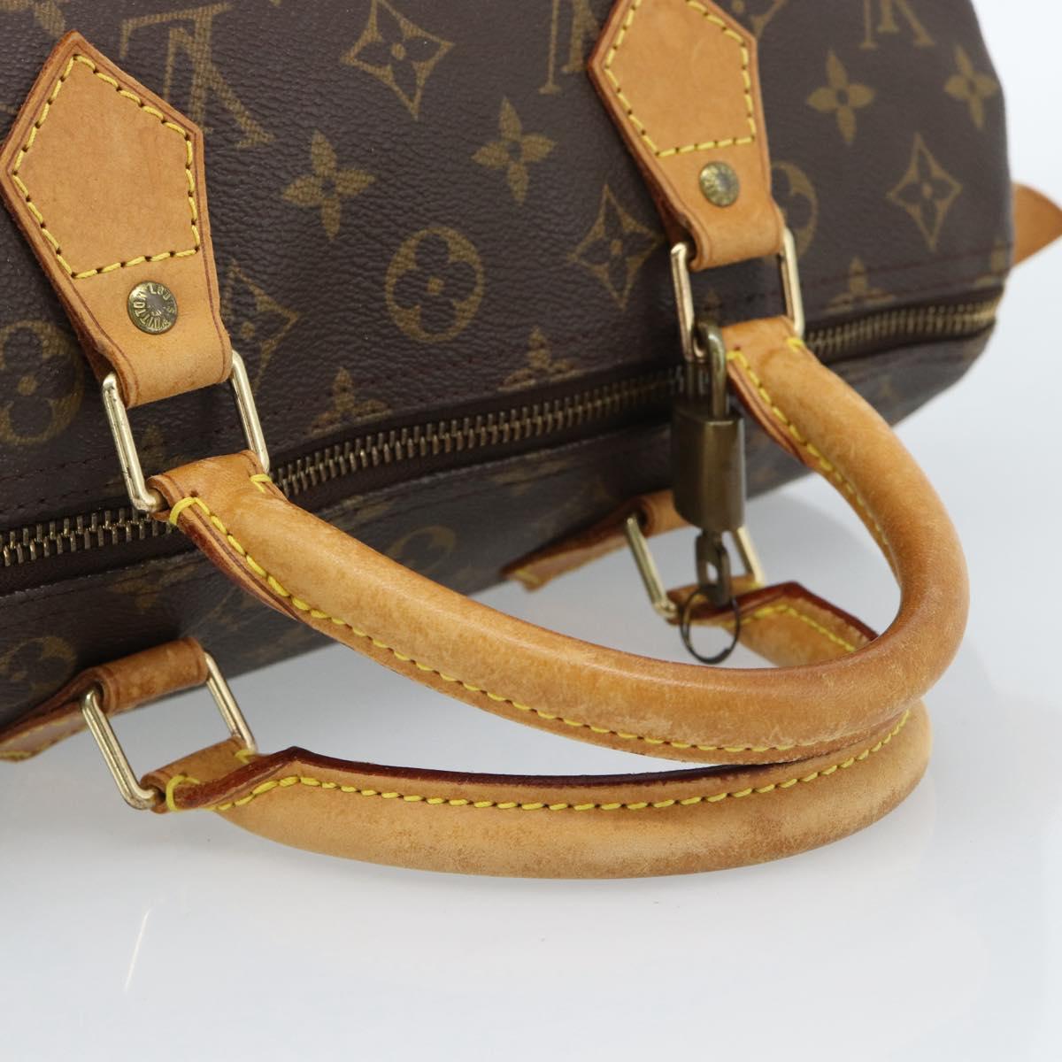 LOUIS VUITTON Monogram Speedy 30 Hand Bag M41526 LV Auth 184213V