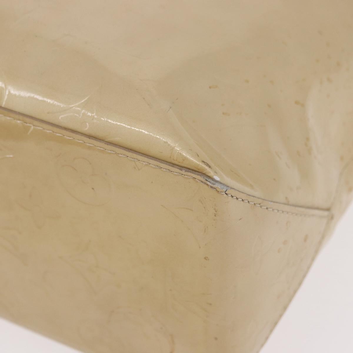 LOUIS VUITTON Monogram Vernis Reade MM Hand Bag Beige M91141 LV Auth 184220