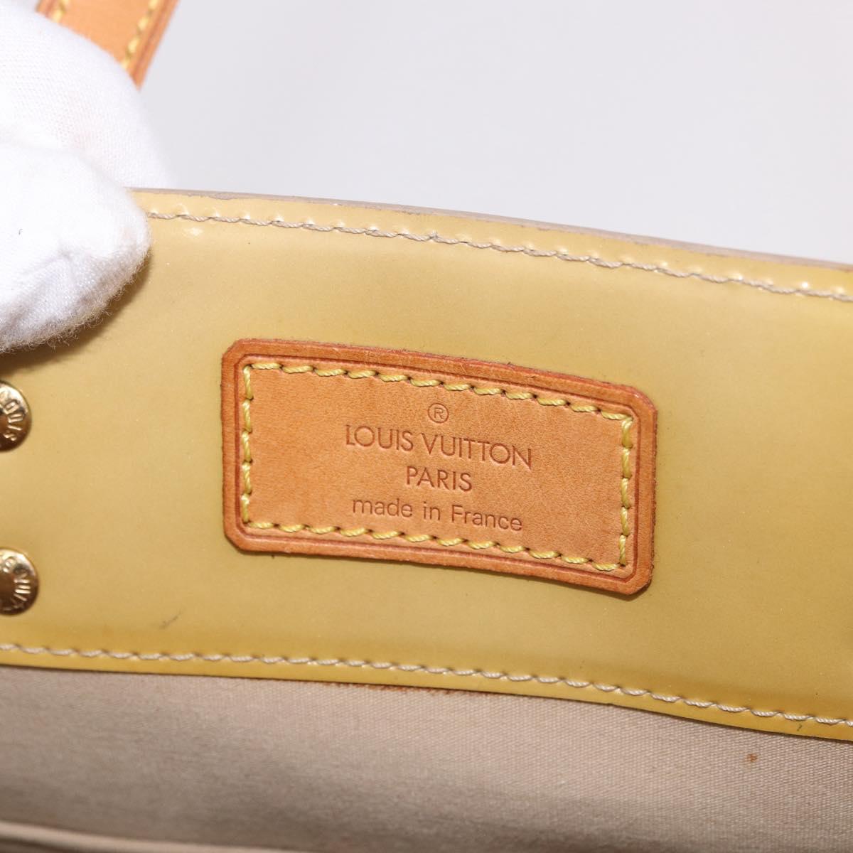 LOUIS VUITTON Monogram Vernis Reade MM Hand Bag Beige M91141 LV Auth 184220