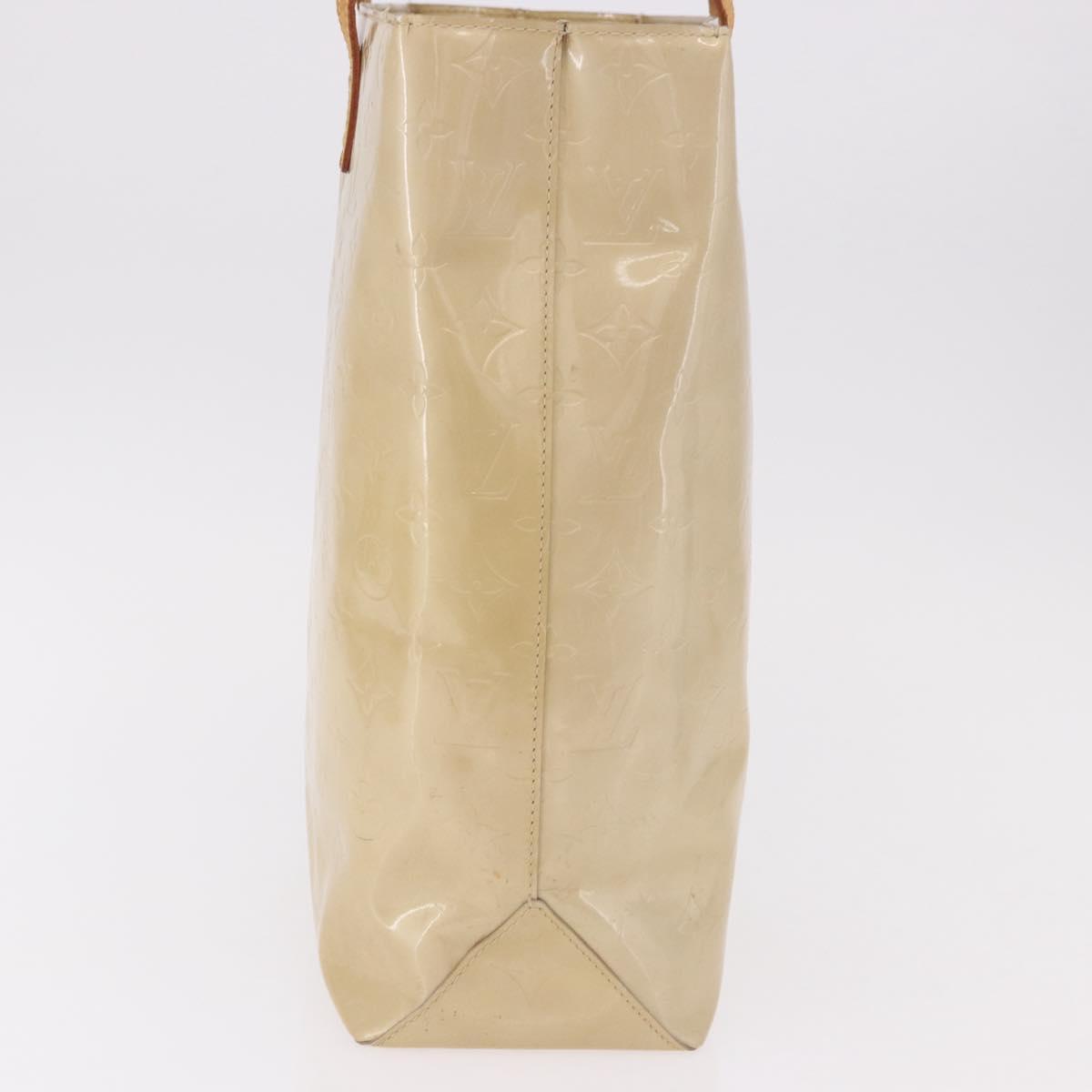 LOUIS VUITTON Monogram Vernis Reade MM Hand Bag Beige M91141 LV Auth 184220