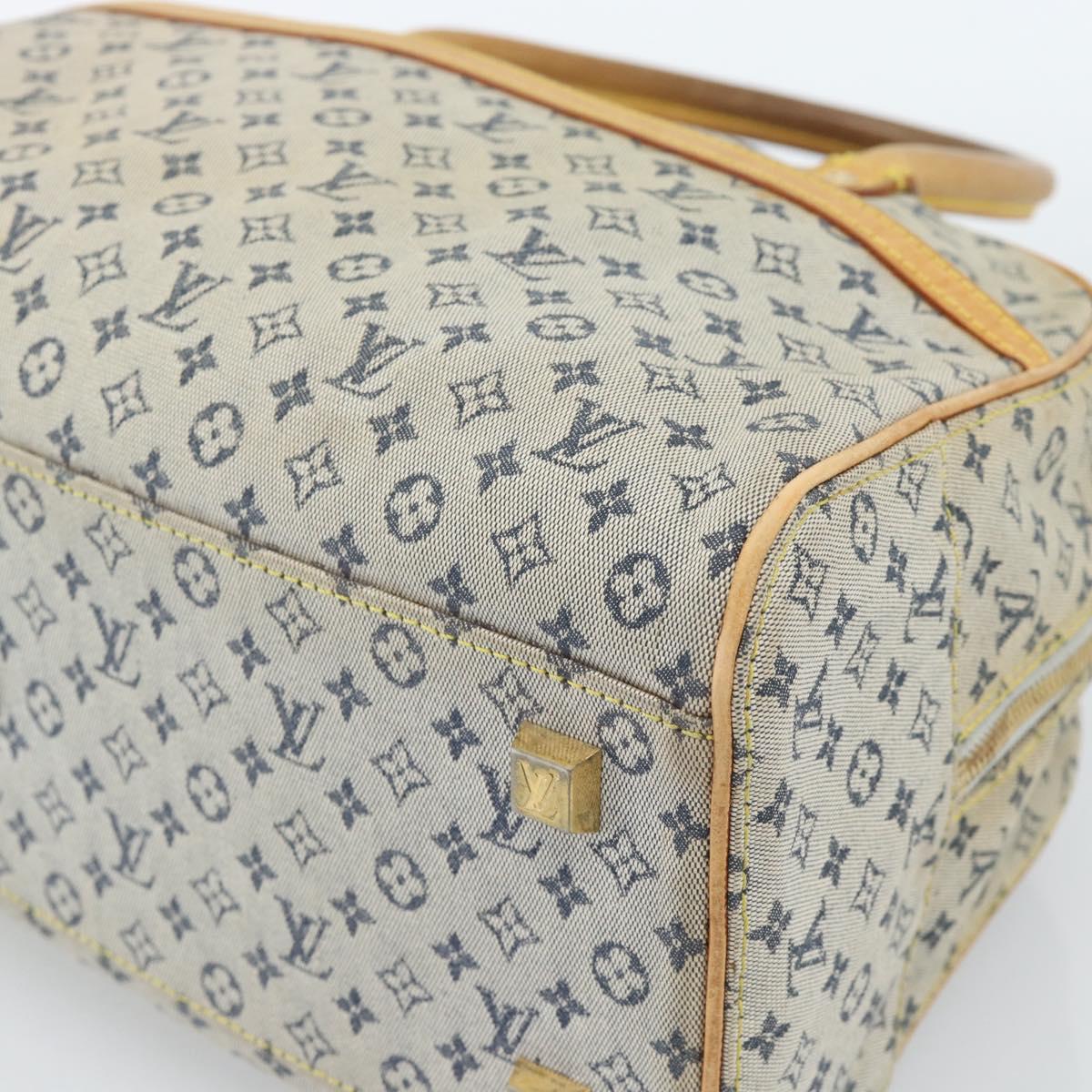 LOUIS VUITTON Monogram mini Marie Hand Bag Blue M92003 LV Auth 184222