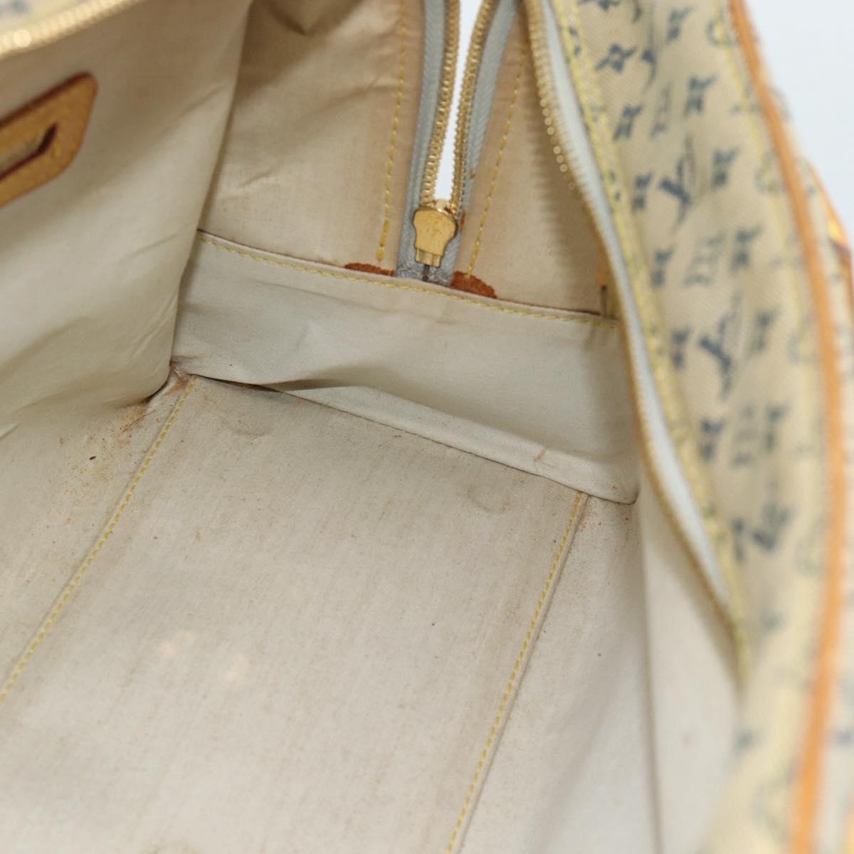 LOUIS VUITTON Monogram mini Marie Hand Bag Blue M92003 LV Auth 184222
