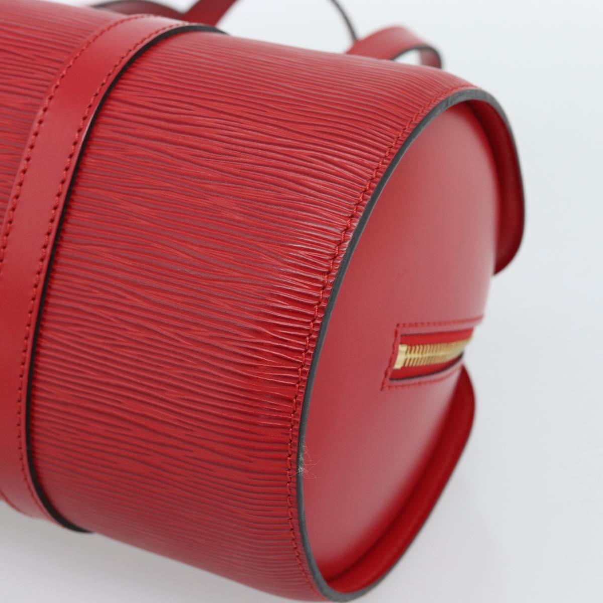 LOUIS VUITTON Epi Soufflot Hand Bag Red M52227 LV Auth 184223V