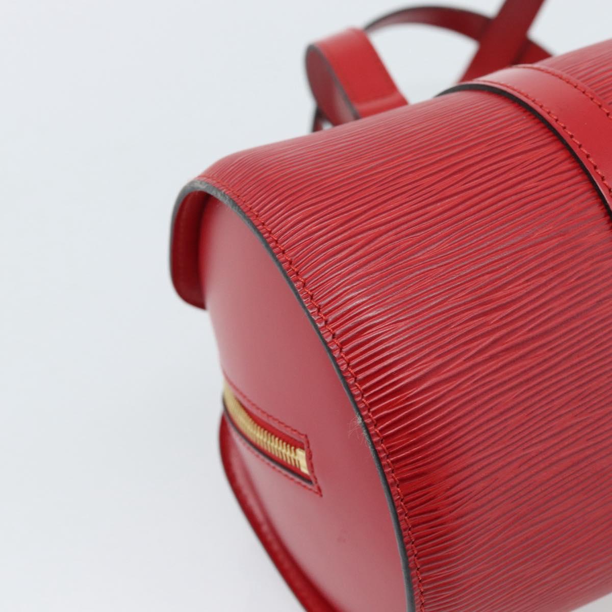 LOUIS VUITTON Epi Soufflot Hand Bag Red M52227 LV Auth 184223V