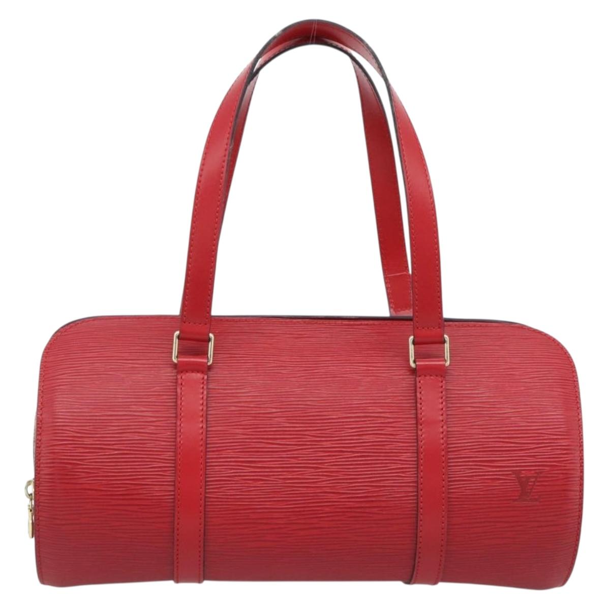 LOUIS VUITTON Epi Soufflot Hand Bag Red M52227 LV Auth 184223V