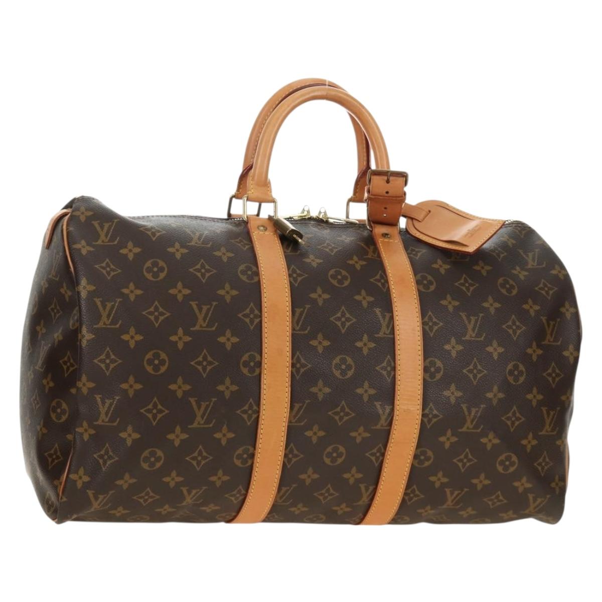 LOUIS VUITTON Monogram Keepall 45 Boston Bag M41428 LV Auth 184230V