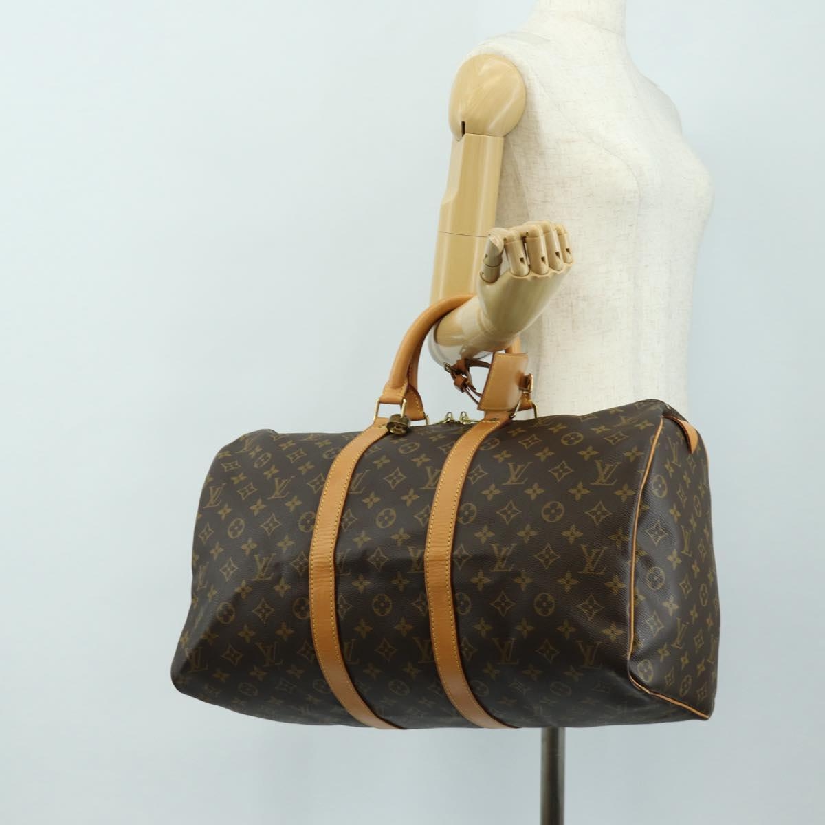LOUIS VUITTON Monogram Keepall 45 Boston Bag M41428 LV Auth 184230V