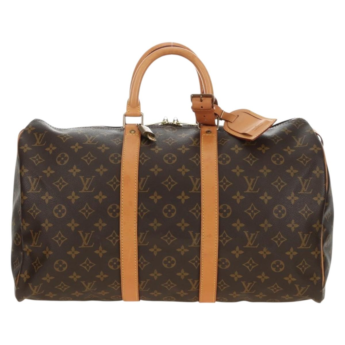 LOUIS VUITTON Monogram Keepall 45 Boston Bag M41428 LV Auth 184230V