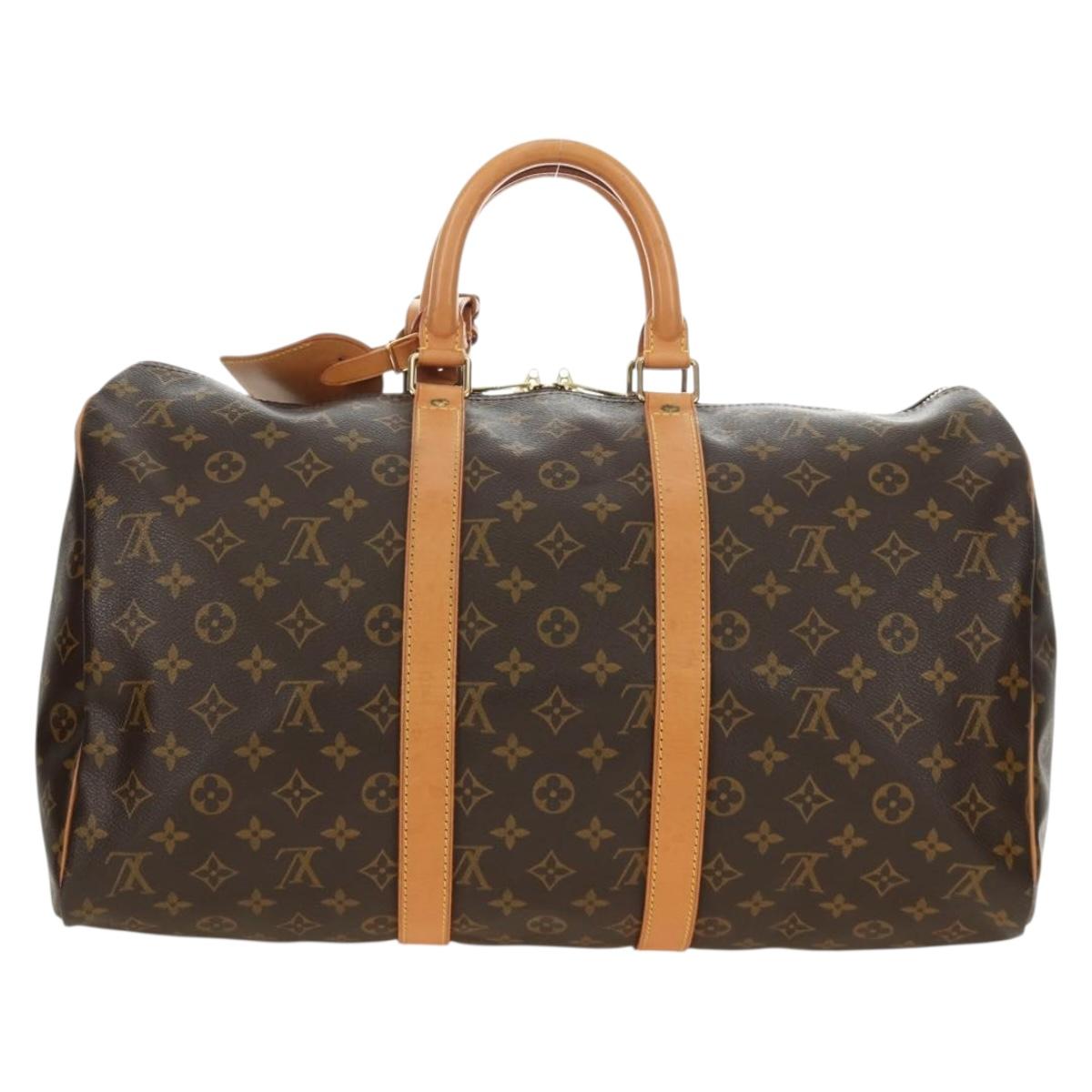 LOUIS VUITTON Monogram Keepall 45 Boston Bag M41428 LV Auth 184230V