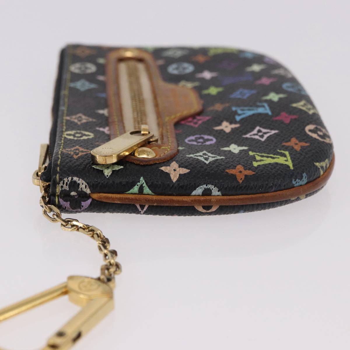 LOUIS VUITTON Monogram Multicolor Pochette MM Purse Black M60031 LV Auth 184231A
