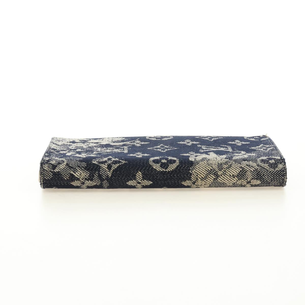 LOUIS VUITTON Tapestry Brazza Portefeuille NM Wallet Navy M80032 LV Auth 184232M