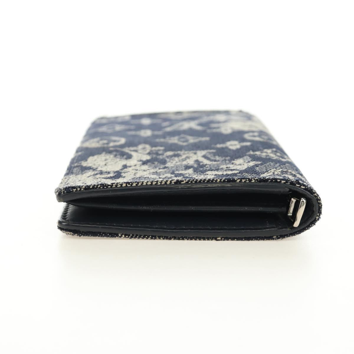 LOUIS VUITTON Tapestry Brazza Portefeuille NM Wallet Navy M80032 LV Auth 184232M