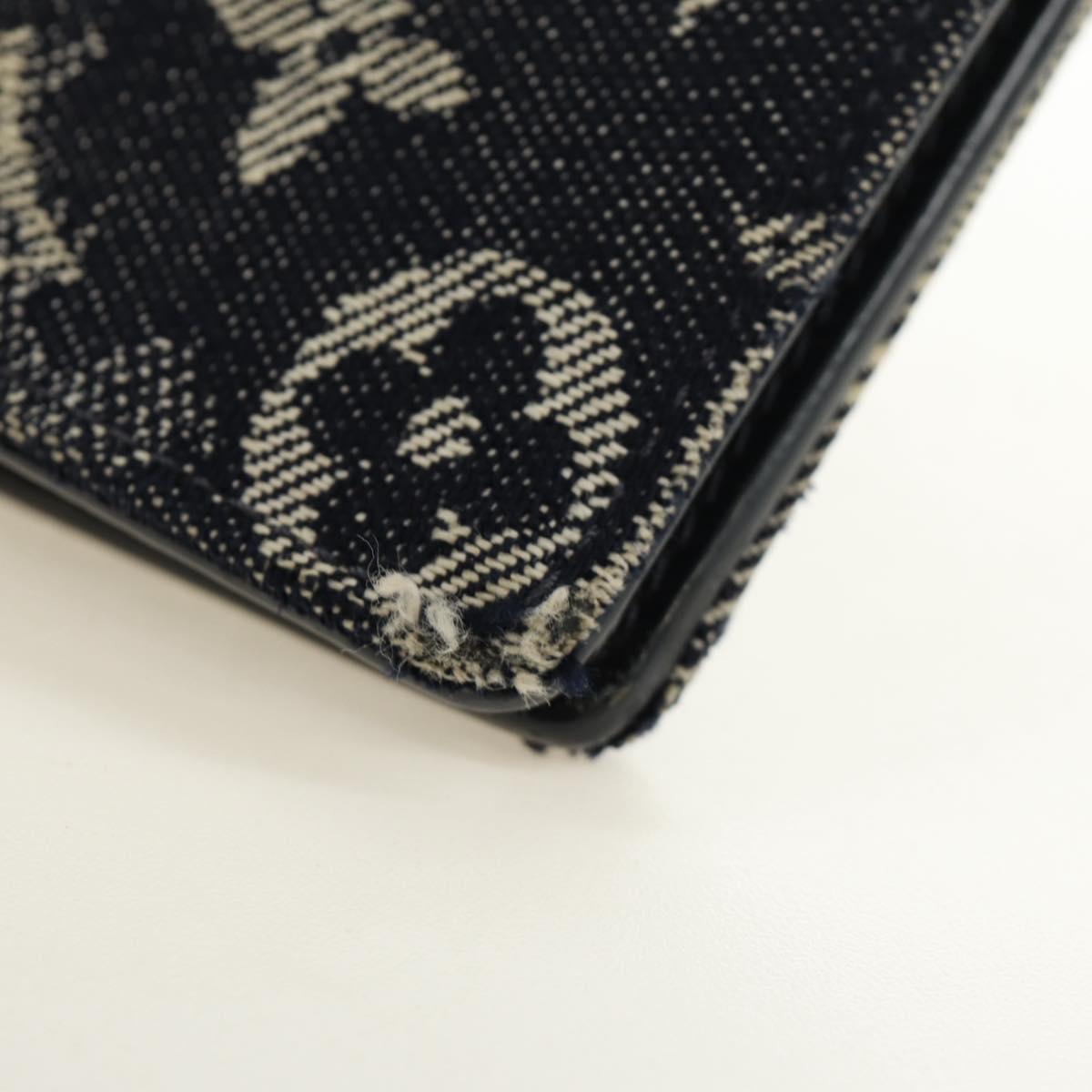 LOUIS VUITTON Tapestry Brazza Portefeuille NM Wallet Navy M80032 LV Auth 184232M