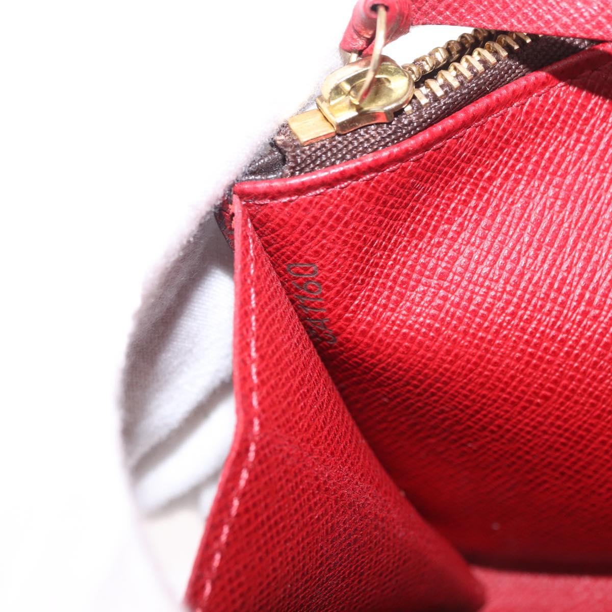 LOUIS VUITTON Monogram Portefeuille Emilie Long Wallet Red M60136 LV Auth 184234