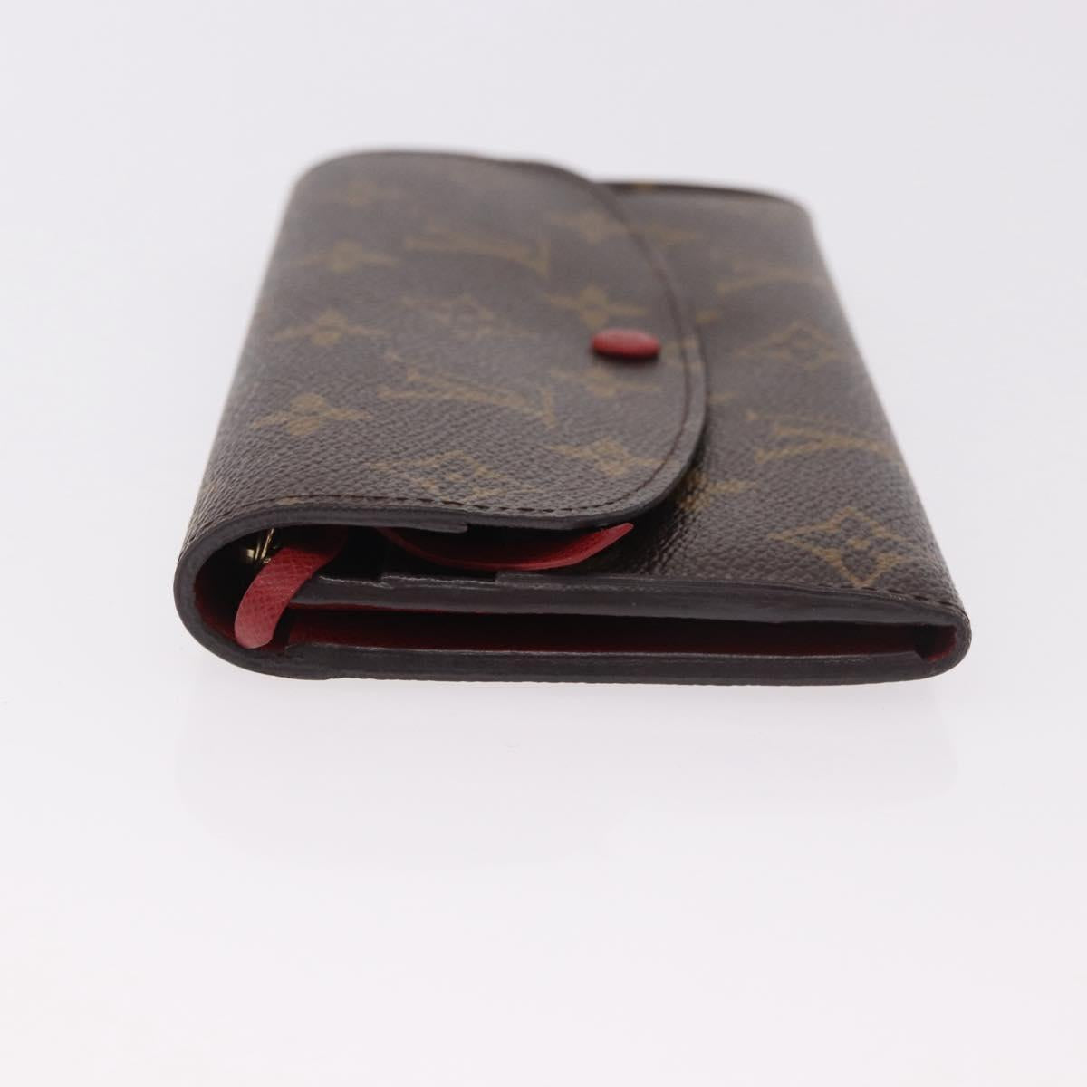 LOUIS VUITTON Monogram Portefeuille Emilie Long Wallet Red M60136 LV Auth 184234