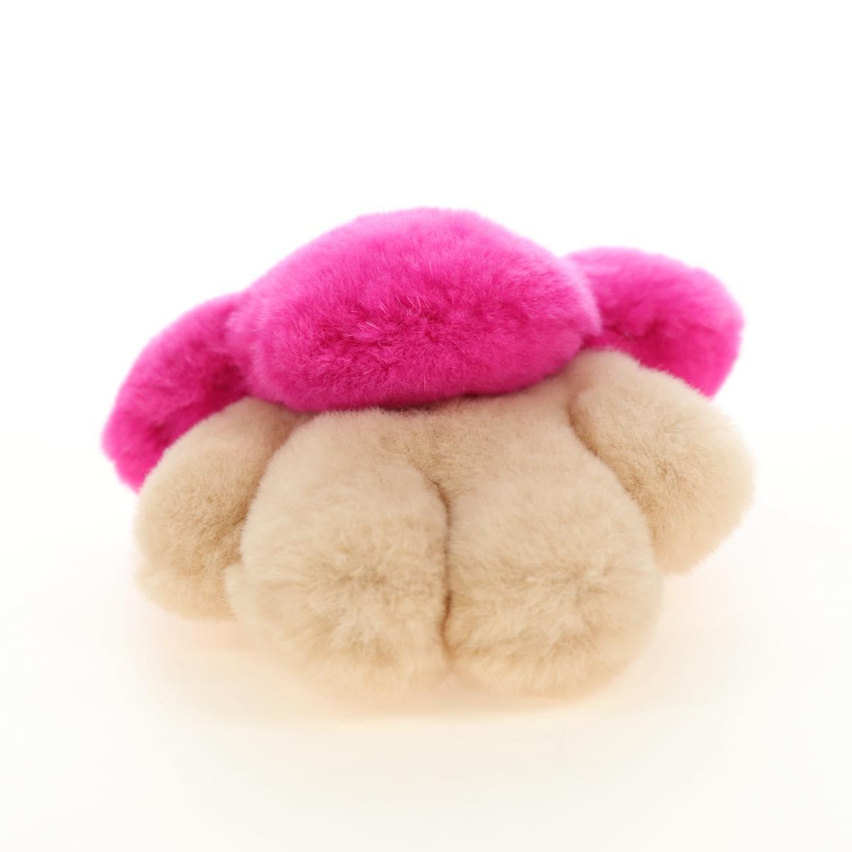 LOUIS VUITTON Vivienne Vison Bag Charm Fur Beige Pink M00870 LV Auth 184237SM
