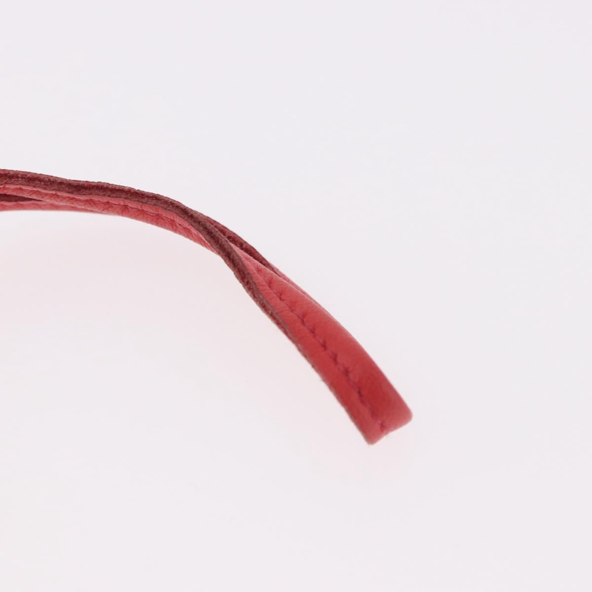 HERMES Rodeo PM Charm Leather Red Auth 184238M