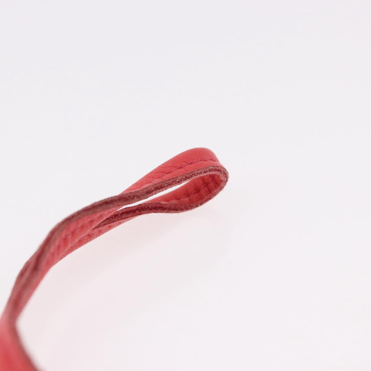 HERMES Rodeo PM Charm Leather Red Auth 184238M