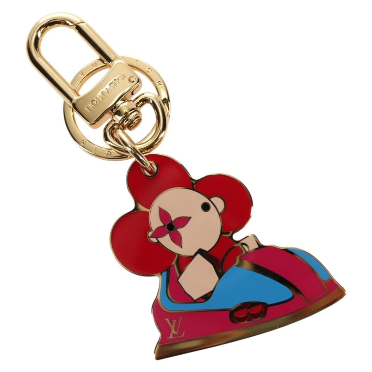 LOUIS VUITTON Porte Cles Charm Vivienne Charm metal Gold M69860 LV Auth 184242M