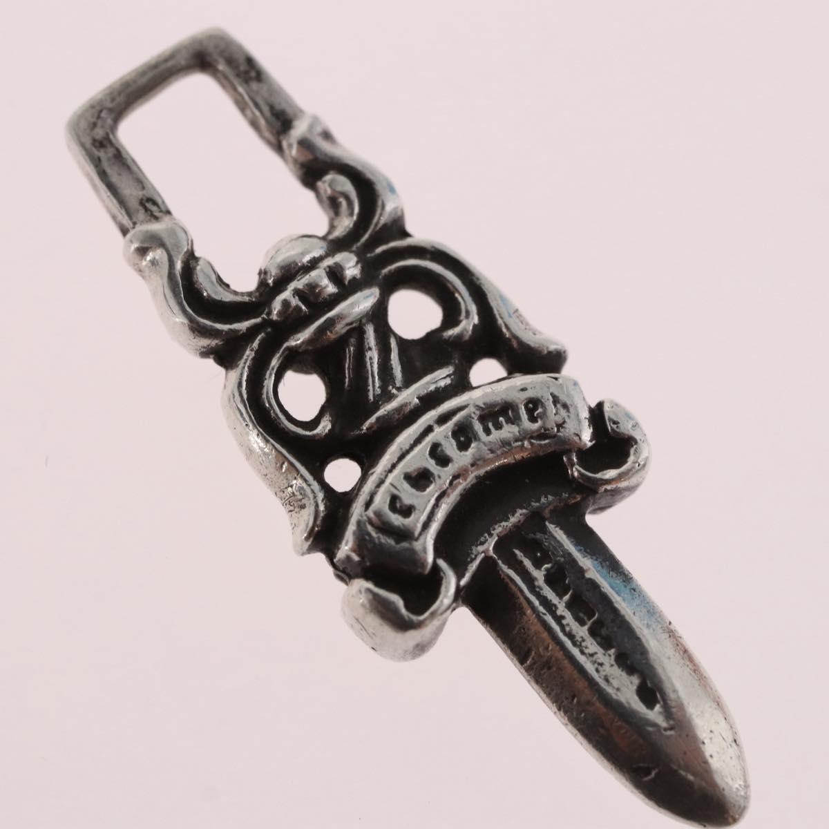 Chrome Hearts Dagger Charm Pendant Top Ag925 Silver Auth 184244M