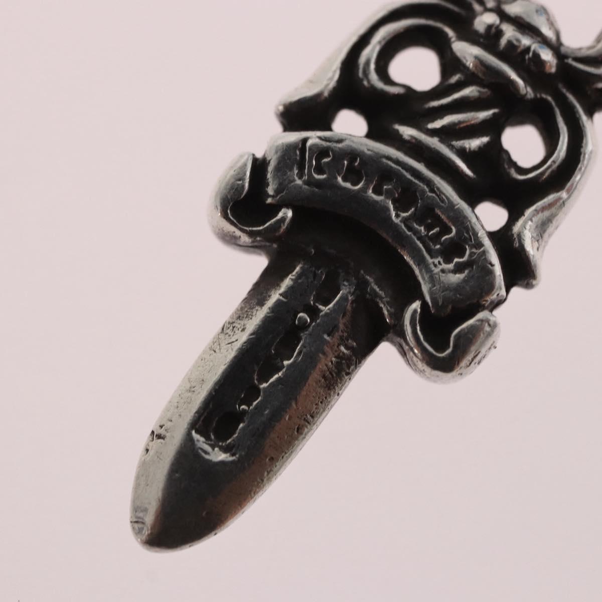 Chrome Hearts Dagger Charm Pendant Top Ag925 Silver Auth 184244M