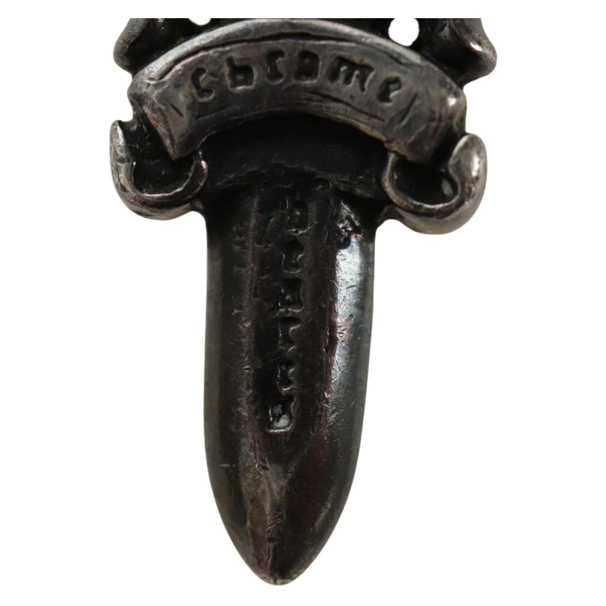 Chrome Hearts Dagger Charm Pendant Top Ag925 Silver Auth 184246M