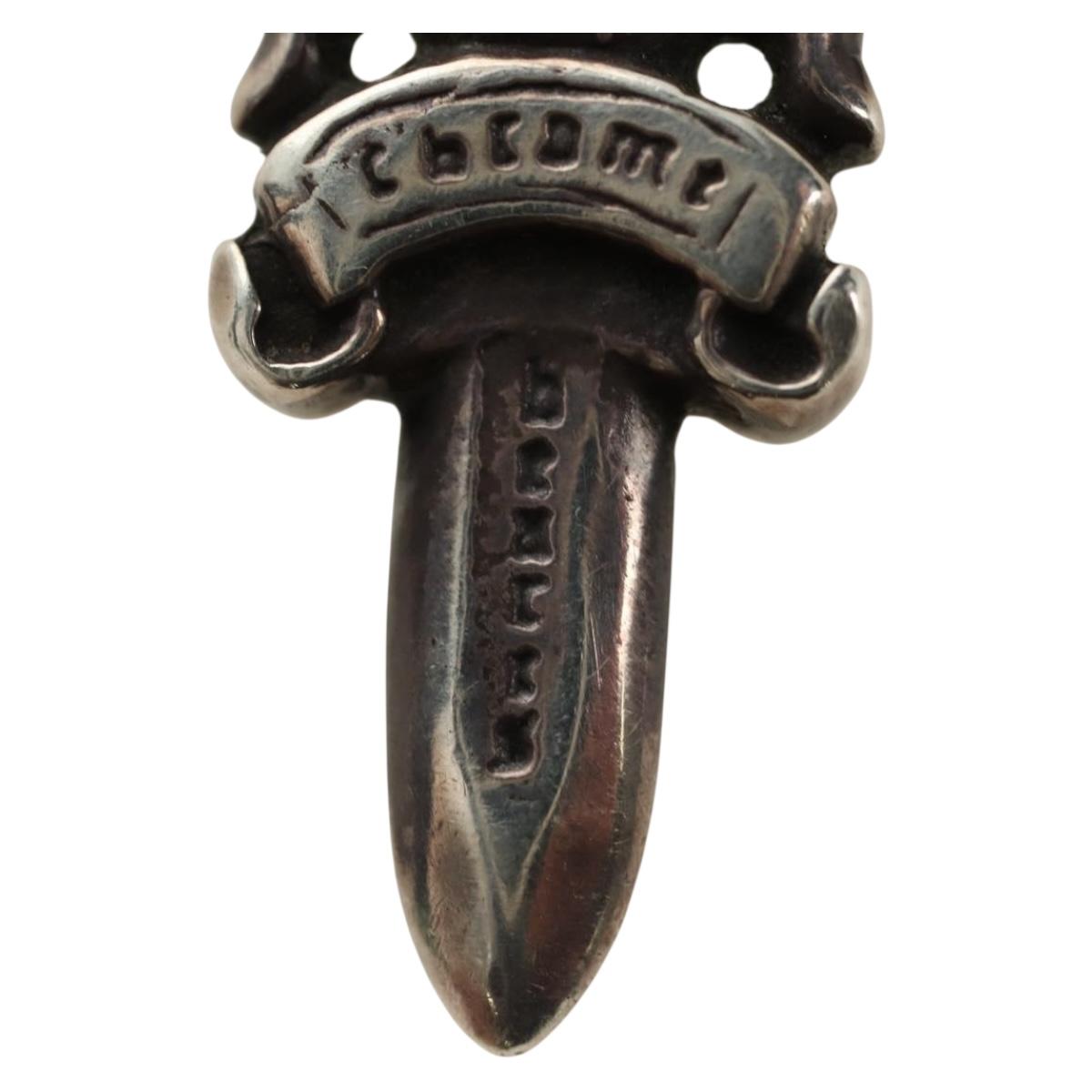 Chrome Hearts Dagger Charm Pendant Top Ag925 Silver Auth 184247M