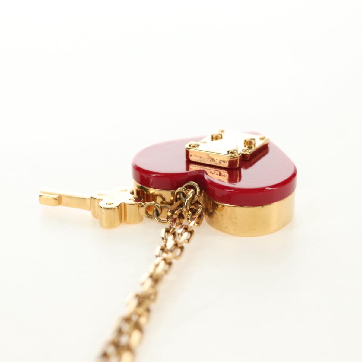 LOUIS VUITTON Pandantif Rock Me Necklace metal Red M66516 LV Auth 184249M