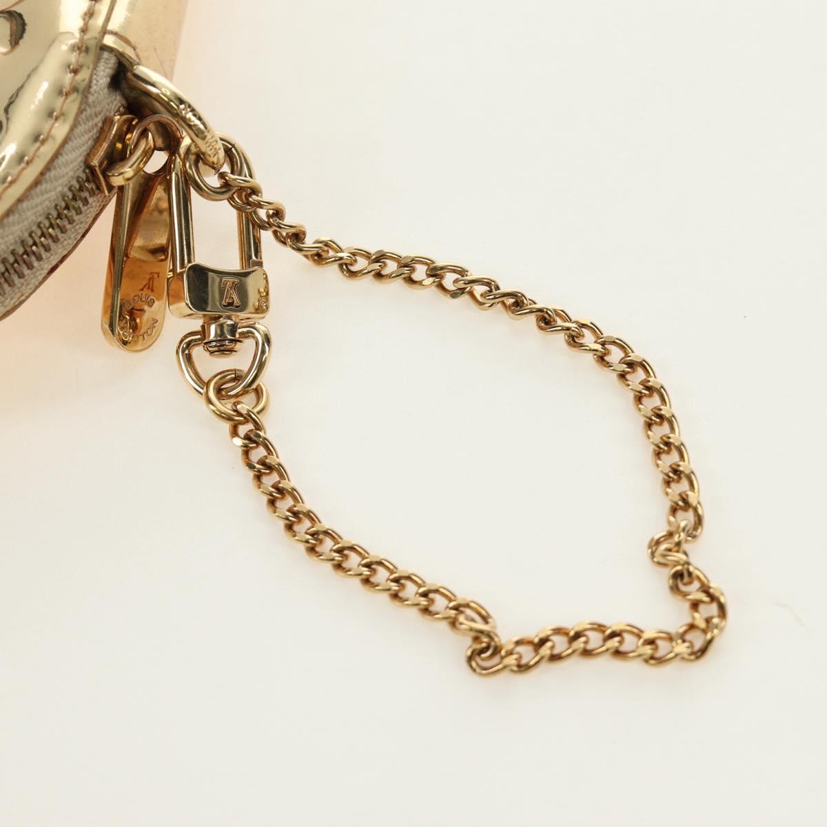 LOUIS VUITTON Miroir Porte Monnaie Coeur Coin Purse Gold M93567 LV Auth 184250M