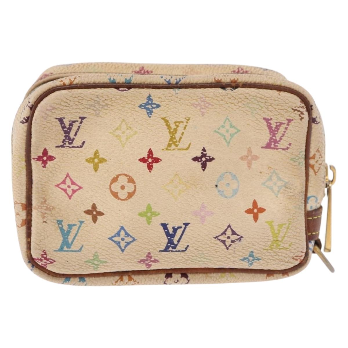 LOUIS VUITTON Monogram Multicolor Trousse Wapity Pouch White M58034 Auth 184255