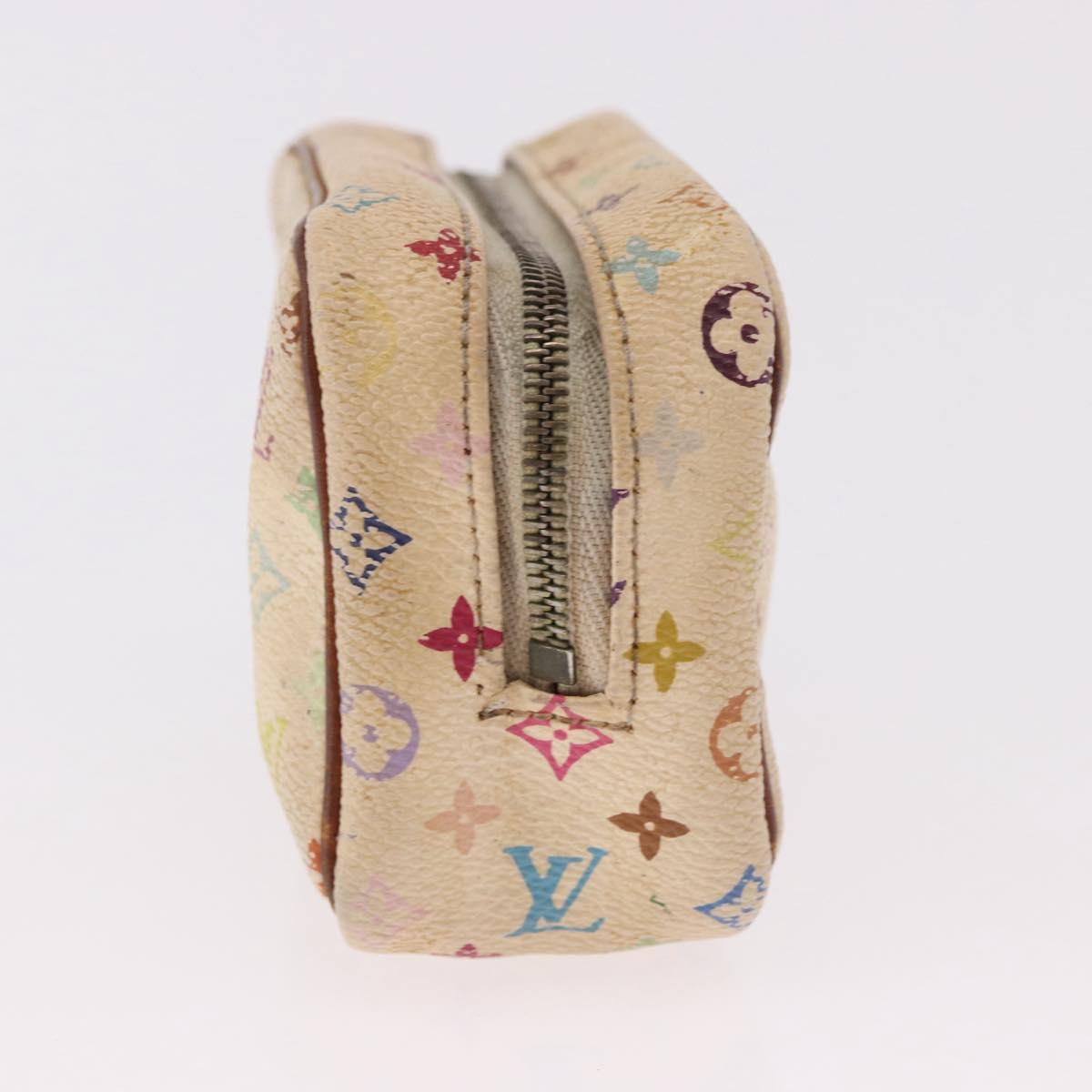 LOUIS VUITTON Monogram Multicolor Trousse Wapity Pouch White M58034 Auth 184255